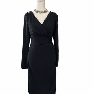 Lauren Ralph Lauren Black Long Sleeve Dress, Size 8